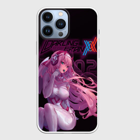 Чехол для iPhone 13 Pro Max с принтом Zero Two в наушниках в Тюмени,  |  | darling | darling in the franxx | zero two | вайфу | зеро ту | код 002 | любимый во франксе | франкс