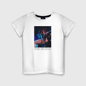 Детская футболка хлопок с принтом OG BUDA С МИКРОФОНОМ в Тюмени, 100% хлопок | круглый вырез горловины, полуприлегающий силуэт, длина до линии бедер | buda | og buda | ог буда | реп | репер