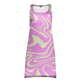 Платье-майка 3D с принтом Лолипоп абстракция в Тюмени, 100% полиэстер | полуприлегающий силуэт, широкие бретели, круглый вырез горловины, удлиненный подол сзади. | pewpiepie | абстракция | карамель | карамель на палочке | летний принт | лолипоп | нежные краски | пастельные цвета | розовый | яркий