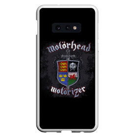 Чехол для Samsung S10E с принтом Shield of Motorhead в Тюмени, Силикон | Область печати: задняя сторона чехла, без боковых панелей | Тематика изображения на принте: alternative | metall | motorhead | music | rock | альтернатива | металл | моторхед | моторхэд | музыка | рок