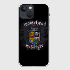 Чехол для iPhone 13 mini с принтом Shield of Motorhead в Тюмени,  |  | Тематика изображения на принте: alternative | metall | motorhead | music | rock | альтернатива | металл | моторхед | моторхэд | музыка | рок