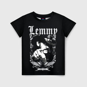 Детская футболка 3D с принтом RIP Lemmy в Тюмени, 100% гипоаллергенный полиэфир | прямой крой, круглый вырез горловины, длина до линии бедер, чуть спущенное плечо, ткань немного тянется | alternative | metall | motorhead | music | rock | альтернатива | лемми | металл | моторхед | моторхэд | музыка | рок