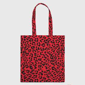 Шоппер 3D с принтом Леопард Красный в Тюмени, 100% полиэстер | Плотность: 200 г/м2; Размер: 34×35 см; Высота лямок: 30 см | animal | texture | леопард | паттерн леопарда | текстура | текстура леопарда | тренд