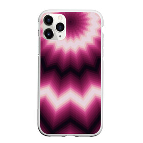 Чехол для iPhone 11 Pro матовый с принтом Черно-пурпурный калейдоскоп в Тюмени, Силикон |  | абстрактный | бордовый | геометрический | зигзаг | калейдоскоп | модный | орнамент | современный | черный