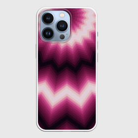 Чехол для iPhone 13 Pro с принтом Черно пурпурный калейдоскоп в Тюмени,  |  | Тематика изображения на принте: абстрактный | бордовый | геометрический | зигзаг | калейдоскоп | модный | орнамент | современный | черный