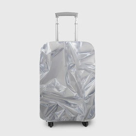 Чехол для чемодана 3D с принтом Голографичная фольга в Тюмени, 86% полиэфир, 14% спандекс | двустороннее нанесение принта, прорези для ручек и колес | голографическая | голография | метал | паттерн | текстура | текстура метала | тренд | фольга