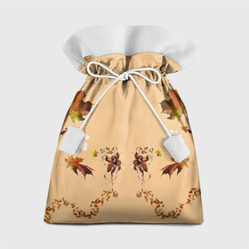 Подарочный 3D мешок с принтом Прекрасный осенний листопад в Тюмени, 100% полиэстер | Размер: 29*39 см | Тематика изображения на принте: лист | листопад | листья | осень | прекрасный осенний листопад | феи | фея