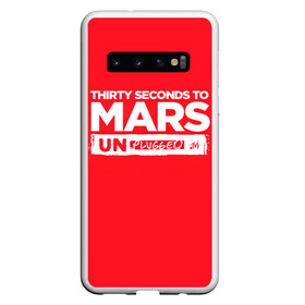 Чехол для Samsung Galaxy S10 с принтом Thirty Seconds to Mars UN PLUGGED в Тюмени, Силикон | Область печати: задняя сторона чехла, без боковых панелей | 30 seconds to mars | 30 секунд до марса | 30 фстм | 30stm | 30сдм | jared leto | rock band | thirty seconds to mars | альтернативный | гранж | джаред лето | нео | пост | прогрессивный | рок группа | фети секондс ту марс | хард | шеннон