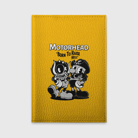 Обложка для автодокументов с принтом Motorhead x Cuphead в Тюмени, натуральная кожа |  размер 19,9*13 см; внутри 4 больших “конверта” для документов и один маленький отдел — туда идеально встанут права | alternative | cuphead | metall | motorhead | music | rock | альтернатива | капхэд | лемми | металл | моторхед | моторхэд | музыка | рок