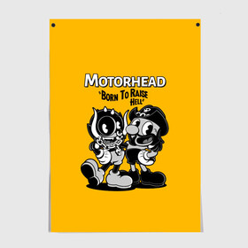 Постер с принтом Motorhead x Cuphead в Тюмени, 100% бумага
 | бумага, плотность 150 мг. Матовая, но за счет высокого коэффициента гладкости имеет небольшой блеск и дает на свету блики, но в отличии от глянцевой бумаги не покрыта лаком | alternative | cuphead | metall | motorhead | music | rock | альтернатива | капхэд | лемми | металл | моторхед | моторхэд | музыка | рок