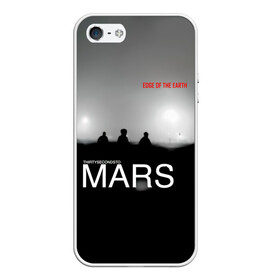 Чехол для iPhone 5/5S матовый с принтом Thirty Seconds to Mars - Edge of the Earth в Тюмени, Силикон | Область печати: задняя сторона чехла, без боковых панелей | 30 seconds to mars | 30 секунд до марса | 30 фстм | 30stm | 30сдм | jared leto | rock band | thirty seconds to mars | альтернативный | гранж | джаред лето | нео | пост | прогрессивный | рок группа | фети секондс ту марс | хард | шеннон