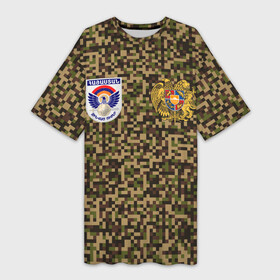 Платье-футболка 3D с принтом Вооруженные силы Армении в Тюмени,  |  | Тематика изображения на принте: armenia | армения | армия армении | вооруженные силы армении | вс армении | герб | лого | символ | флаг | флаг и герб армении