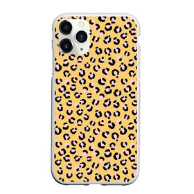 Чехол для iPhone 11 Pro Max матовый с принтом Желтый леопардовый принт в Тюмени, Силикон |  | желтый | леопардовый принт | паттерн | пятна | пятнистый | розовый | текстура