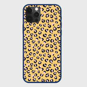 Чехол для iPhone 12 Pro с принтом Желтый леопардовый принт в Тюмени, силикон | область печати: задняя сторона чехла, без боковых панелей | желтый | леопардовый принт | паттерн | пятна | пятнистый | розовый | текстура