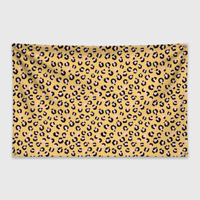 Флаг-баннер с принтом Желтый леопардовый принт в Тюмени, 100% полиэстер | размер 67 х 109 см, плотность ткани — 95 г/м2; по краям флага есть четыре люверса для крепления | Тематика изображения на принте: желтый | леопардовый принт | паттерн | пятна | пятнистый | розовый | текстура