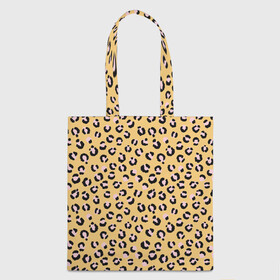 Шоппер 3D с принтом Желтый леопардовый принт в Тюмени, 100% полиэстер | Плотность: 200 г/м2; Размер: 34×35 см; Высота лямок: 30 см | желтый | леопардовый принт | паттерн | пятна | пятнистый | розовый | текстура