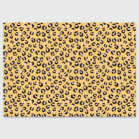 Поздравительная открытка с принтом Желтый леопардовый принт в Тюмени, 100% бумага | плотность бумаги 280 г/м2, матовая, на обратной стороне линовка и место для марки
 | желтый | леопардовый принт | паттерн | пятна | пятнистый | розовый | текстура