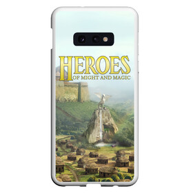 Чехол для Samsung S10E с принтом Оплот | Heroes of Might and Magic 3 (Z) в Тюмени, Силикон | Область печати: задняя сторона чехла, без боковых панелей | Тематика изображения на принте: heroes | heroes of might and magic | hom | oldskull | герои | герои меча | герои меча и магии | олдскулл | оплот