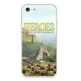 Чехол для iPhone 5/5S матовый с принтом Оплот | Heroes of Might and Magic 3 (Z) в Тюмени, Силикон | Область печати: задняя сторона чехла, без боковых панелей | heroes | heroes of might and magic | hom | oldskull | герои | герои меча | герои меча и магии | олдскулл | оплот