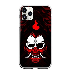 Чехол для iPhone 11 Pro матовый с принтом DEMON | CYBERPUNK 2077 | КИБЕРПАНК (Z) в Тюмени, Силикон |  | cd project red | cyberpunk 2077 | demon | keanu reeves | samurai | vi | арасака | ви | демон | киану ривз | киберпанк 2077 | найт сити | самураи