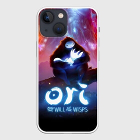 Чехол для iPhone 13 mini с принтом Ori and the Will of the Wisps в Тюмени,  |  | adventure | asleep | forest spirit | naru | night | ori and the will of the wisps | orient | pc game | volcanic eruption | дух леса | извержение вулкана | компьютерная игра | нару | ночь | ори | ори и блуждающие огоньки | приключения | спит