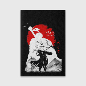 Обложка для паспорта матовая кожа с принтом Берсерк силуэт Гатса в Тюмени, натуральная матовая кожа | размер 19,3 х 13,7 см; прозрачные пластиковые крепления | berserk | аниме | берсерк | бирсерк | гатс | гатц | клеймо