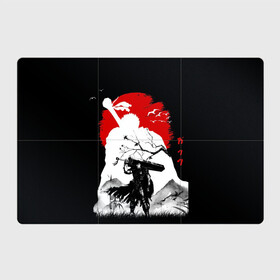 Магнитный плакат 3Х2 с принтом Берсерк силуэт Гатса в Тюмени, Полимерный материал с магнитным слоем | 6 деталей размером 9*9 см | Тематика изображения на принте: berserk | аниме | берсерк | бирсерк | гатс | гатц | клеймо