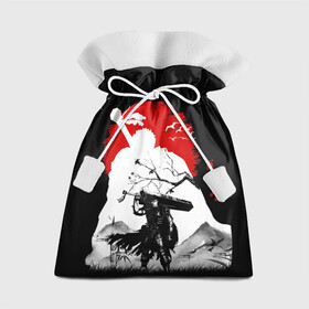 Подарочный 3D мешок с принтом Берсерк силуэт Гатса в Тюмени, 100% полиэстер | Размер: 29*39 см | berserk | аниме | берсерк | бирсерк | гатс | гатц | клеймо