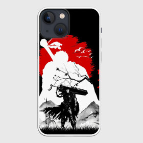 Чехол для iPhone 13 mini с принтом Берсерк силуэт Гатса в Тюмени,  |  | berserk | аниме | берсерк | бирсерк | гатс | гатц | клеймо