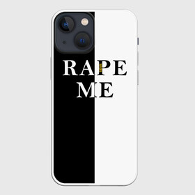 Чехол для iPhone 13 mini с принтом Rape Me | Kurt Cobain (+спина) (Z) в Тюмени,  |  | Тематика изображения на принте: cobain | kurt | kurt donald cobain | nirvana | rape me | rock | smile | альтернативный рок | гранж | дэйв грол | крист новоселич | курт кобейн | нирвана | рок | смайл