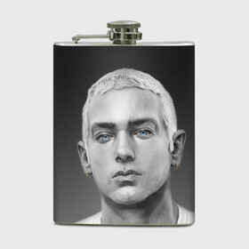 Фляга с принтом EMINEM | ЭМИНЕМ (Z) в Тюмени, металлический корпус | емкость 0,22 л, размер 125 х 94 мм. Виниловая наклейка запечатывается полностью | eminem | hip hop | rap | еминем | зарубежный реп | реп | рэп | эминем