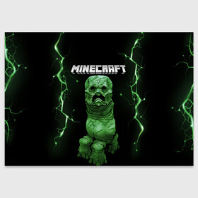 Поздравительная открытка с принтом CREEPER 3D | MINECRAFT 3D (Z) в Тюмени, 100% бумага | плотность бумаги 280 г/м2, матовая, на обратной стороне линовка и место для марки
 | Тематика изображения на принте: block | creeper | cube | minecraft | minecraft nature | minecraft skin | minectaft skins | mobs | pixel | tnt | underground | блок | геометрия | крафт | крипер | кубики | майнкрафт | пиксели | тнт