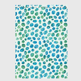 Скетчбук с принтом Драгоценные зеленые камешки в Тюмени, 100% бумага
 | 48 листов, плотность листов — 100 г/м2, плотность картонной обложки — 250 г/м2. Листы скреплены сверху удобной пружинной спиралью | Тематика изображения на принте: абстракция | блестящие | драгоценные камни | зеленый | изумрудный | пятна