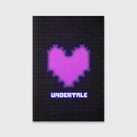 Обложка для паспорта матовая кожа с принтом UNDERTALE PURPLE HEART в Тюмени, натуральная матовая кожа | размер 19,3 х 13,7 см; прозрачные пластиковые крепления | Тематика изображения на принте: sans | undertale | андертале | андертейл | игра | подземная история | подземная сказка | санс | сердце | ундертале