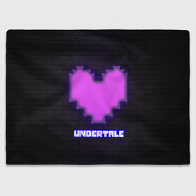 Плед 3D с принтом UNDERTALE PURPLE HEART в Тюмени, 100% полиэстер | закругленные углы, все края обработаны. Ткань не мнется и не растягивается | Тематика изображения на принте: sans | undertale | андертале | андертейл | игра | подземная история | подземная сказка | санс | сердце | ундертале