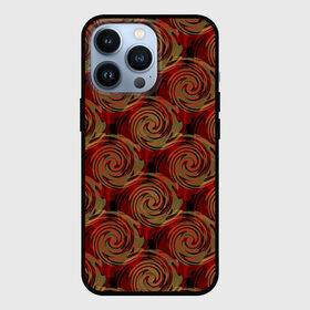 Чехол для iPhone 13 Pro с принтом Красно оливковый ретро в Тюмени,  |  | Тематика изображения на принте: абстрактный | детский | кольца | коричневый | красный | круги | модный | молодежный | оливковый | ретро
