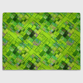 Плед 3D с принтом Ярко-зеленый абстрактный узор в Тюмени, 100% полиэстер | закругленные углы, все края обработаны. Ткань не мнется и не растягивается | абстрактный | геометрический | детский | зеленый неоновый | креативный | модный | молодежный | неоновый | яркий зеленый