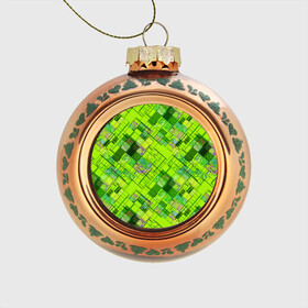 Стеклянный ёлочный шар с принтом Ярко-зеленый абстрактный узор в Тюмени, Стекло | Диаметр: 80 мм | абстрактный | геометрический | детский | зеленый неоновый | креативный | модный | молодежный | неоновый | яркий зеленый