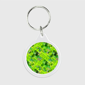Брелок круглый с принтом Ярко-зеленый абстрактный узор в Тюмени, пластик и полированная сталь | круглая форма, металлическое крепление в виде кольца | абстрактный | геометрический | детский | зеленый неоновый | креативный | модный | молодежный | неоновый | яркий зеленый