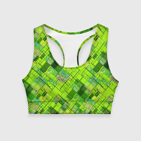 Женский спортивный топ 3D с принтом Ярко-зеленый абстрактный узор в Тюмени, 82% полиэстер, 18% спандекс Ткань безопасна для здоровья, позволяет коже дышать, не мнется и не растягивается |  | абстрактный | геометрический | детский | зеленый неоновый | креативный | модный | молодежный | неоновый | яркий зеленый