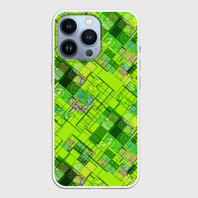 Чехол для iPhone 13 Pro с принтом Ярко зеленый абстрактный узор в Тюмени,  |  | абстрактный | геометрический | детский | зеленый неоновый | креативный | модный | молодежный | неоновый | яркий зеленый