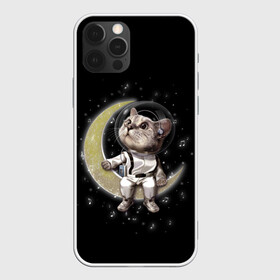 Чехол для iPhone 12 Pro Max с принтом КОТИК НА ЛУНЕ в Тюмени, Силикон |  | astronawt | cat | dark | music | night | space | stars | астронавт | животные | звезды | звери | космонавт | космос | кот | котик | музыка | ночь | плеер | скафандр