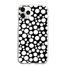 Чехол для iPhone 11 Pro Max матовый с принтом Черно-белый горох в Тюмени, Силикон |  | Тематика изображения на принте: в горошек | горох | детский | женский | модный | ретро | черно белый