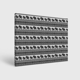 Холст прямоугольный с принтом Черно-белый узор слоны в Тюмени, 100% ПВХ |  | Тематика изображения на принте: африканский | монохромный узор | орнамент | полосы | серый | серый и черный | слоны | этнический