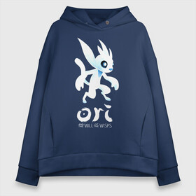 Женское худи Oversize хлопок с принтом Ori and the Will of the Wisps в Тюмени, френч-терри — 70% хлопок, 30% полиэстер. Мягкий теплый начес внутри —100% хлопок | боковые карманы, эластичные манжеты и нижняя кромка, капюшон на магнитной кнопке | adventure | computer game | ori | ori and the will of the wisps | runs | spirit of the forest | бежит | дух леса | компьютерная игра | ори | ори и блуждающие огоньки | приключения