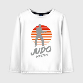 Детский лонгслив хлопок с принтом Дзюдо Мастер в Тюмени, 100% хлопок | круглый вырез горловины, полуприлегающий силуэт, длина до линии бедер | fighter | japan | judo | mma | sport | ufc | warrior | боец | бой | воин | дзюдо | дзюдоист | единоборства | карате | поединок | спорт | спортсмен | чемпион | япония