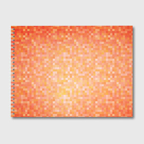 Альбом для рисования с принтом Оранжевая пиксель абстракция в Тюмени, 100% бумага
 | матовая бумага, плотность 200 мг. | halloween | pixel art | абстракция | оранжевый | осенний | пиксели | пиксель арт | пиксельный | рыжий | хэллоуин