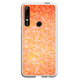 Чехол для Honor P Smart Z с принтом Оранжевая пиксель абстракция в Тюмени, Силикон | Область печати: задняя сторона чехла, без боковых панелей | halloween | pixel art | абстракция | оранжевый | осенний | пиксели | пиксель арт | пиксельный | рыжий | хэллоуин