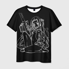 Мужская футболка 3D с принтом ANIME DRAIN в Тюмени, 100% полиэфир | прямой крой, круглый вырез горловины, длина до линии бедер | anime | dead inside | drain | zxc | zxcursed | аниме | дрейн | дэд инсайд