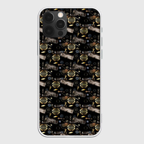 Чехол для iPhone 12 Pro Max с принтом Стимпанк . Черный фон. в Тюмени, Силикон |  | ключи | креативный | металлический | металлический предметы | модный | современный | стильный узор | черный